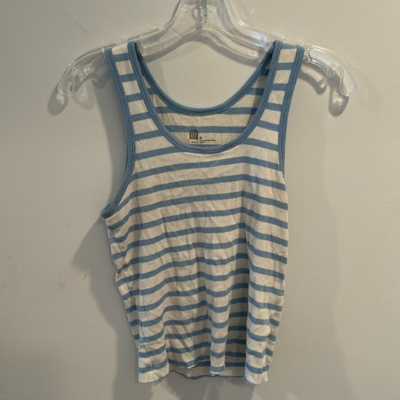 Light Blue and White Striped Tank Top - Picture 1 of 3
